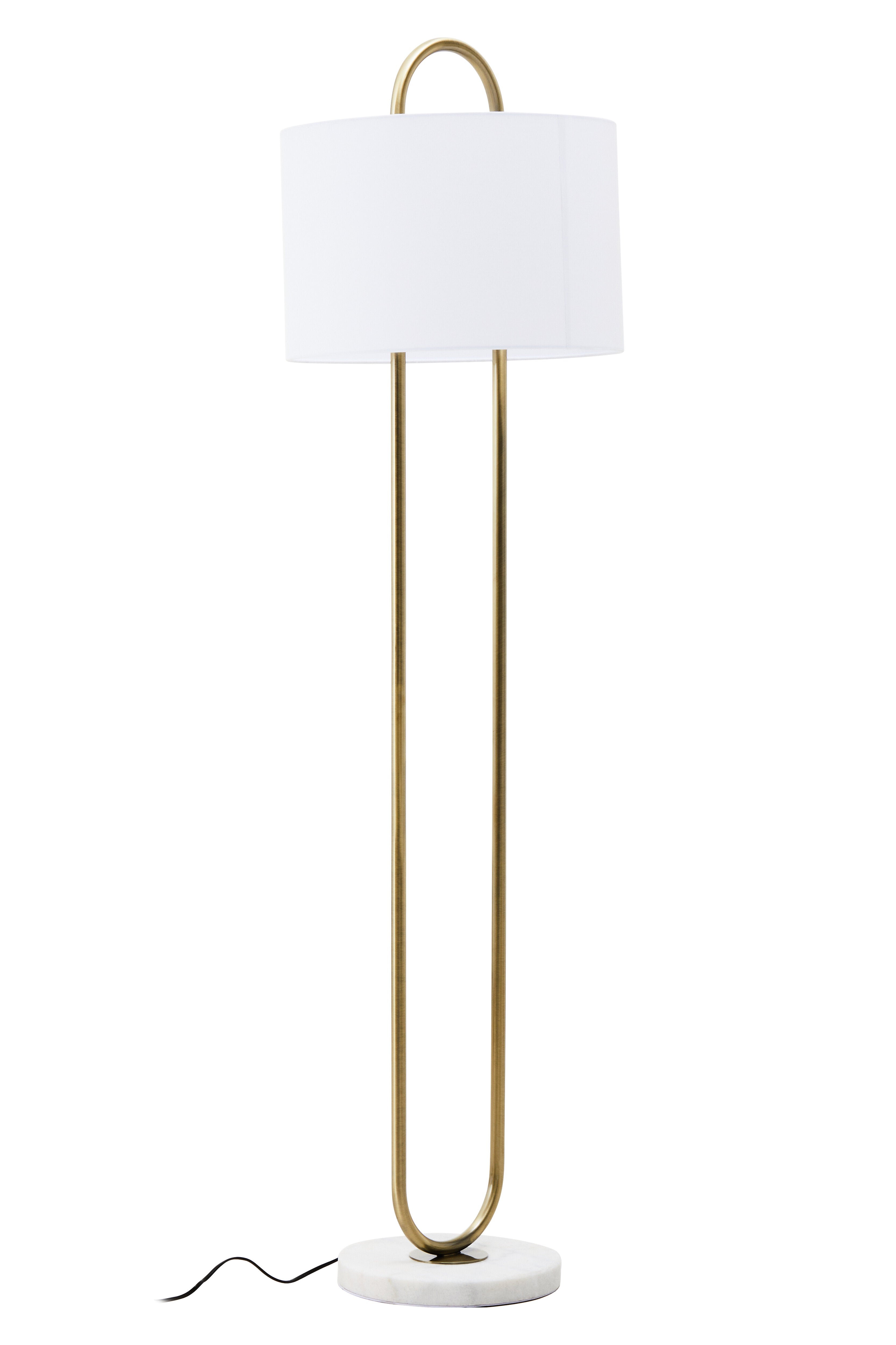 Varo White & Gold Floor Lamp